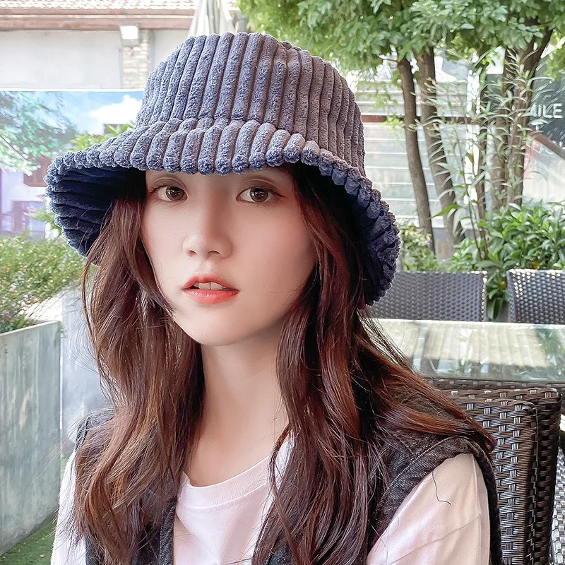 Зимняя Вельветовая шерстяная Панама женская уличная шапка в стиле хип хоп