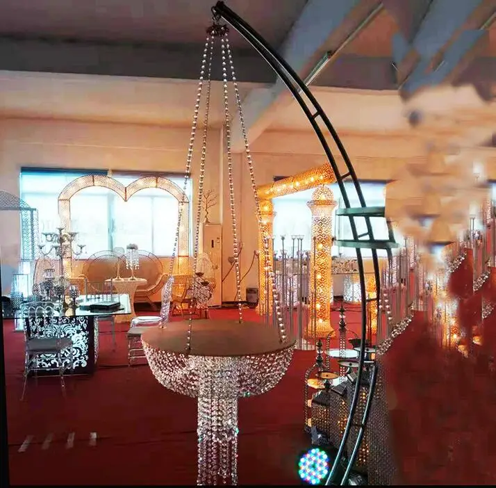 Hanging cake swing wedding moon arch decoration