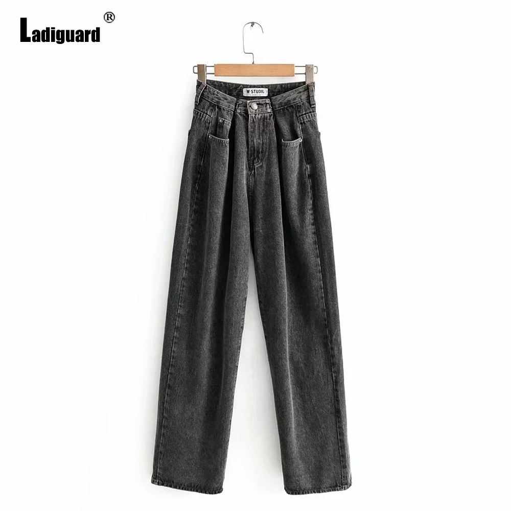 High Cut Women Fashion Jeans Boyfriend Staight Leg Denim Pants sexy fashion jeans Female Stand Pocket Trouser ladies Loose jeans