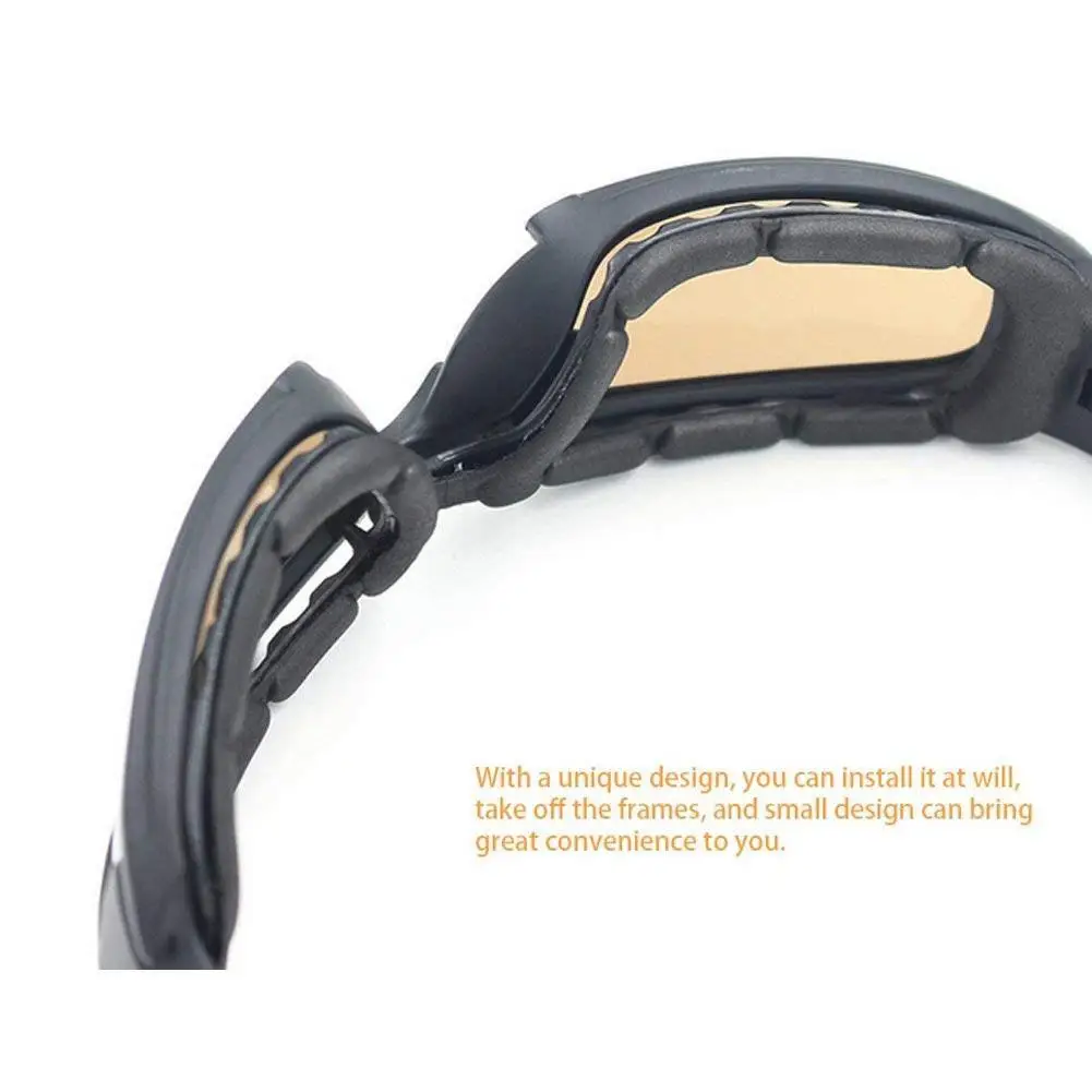 Tactical Sunglasses UV400 Protection Military Goggles Hunting, Shooting, Airsoft Outdoor Activities Eyewear 4 Lenses