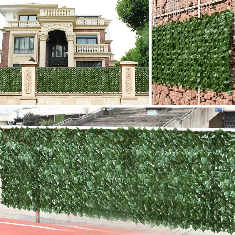 1Pcs Artificial Plant Walls Foliage Hedge Grass Mat Greenery Panels Fence Decor 
