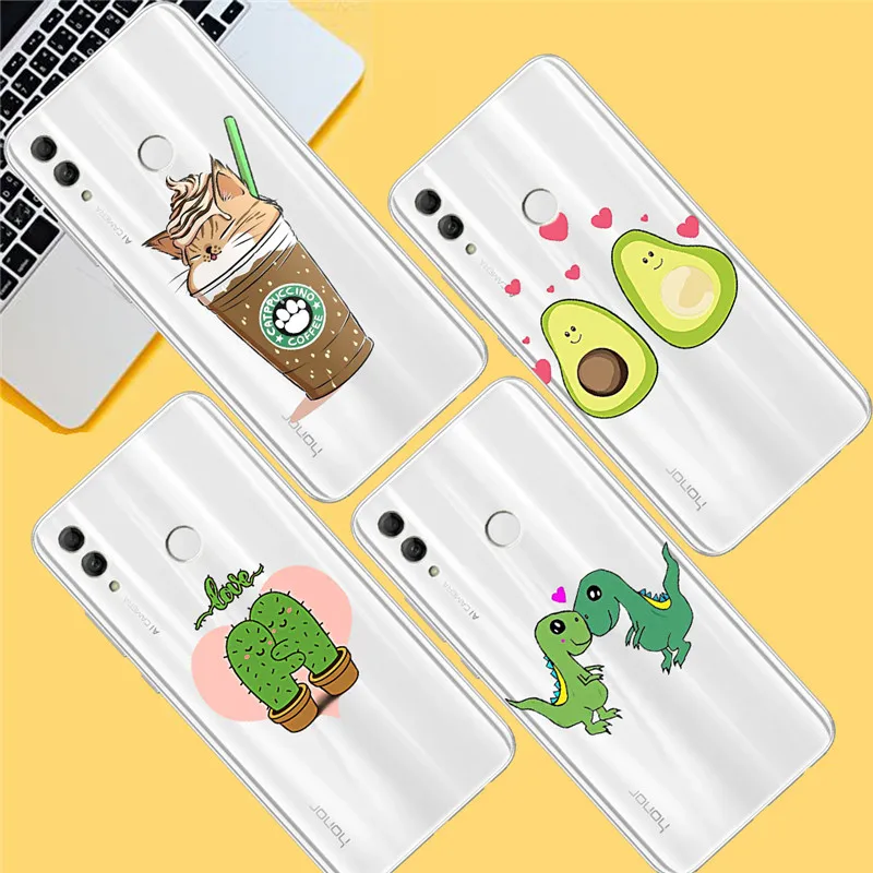 

cute cartoon For Huawei Honor 10 9 8 8X 8C 7A 7C 7X 7 6X 6A 20 Pro V20 20i Lite phone Case Cover Funda Coque Etui capa gift