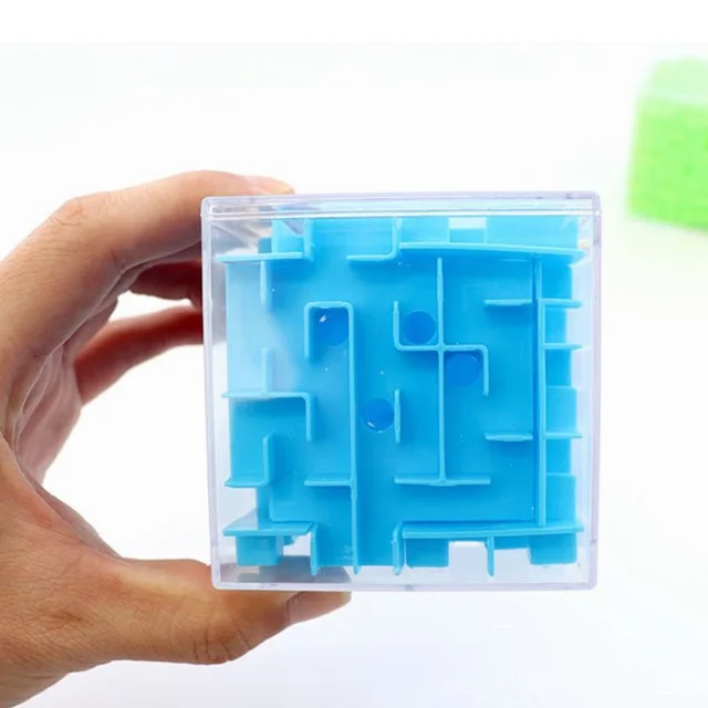3D Mini Speed Cube Maze Magic Cube Puzzle Game Labyrinth Rolling Ball Brain Learning Balance Educational Toys For Children Adult 4