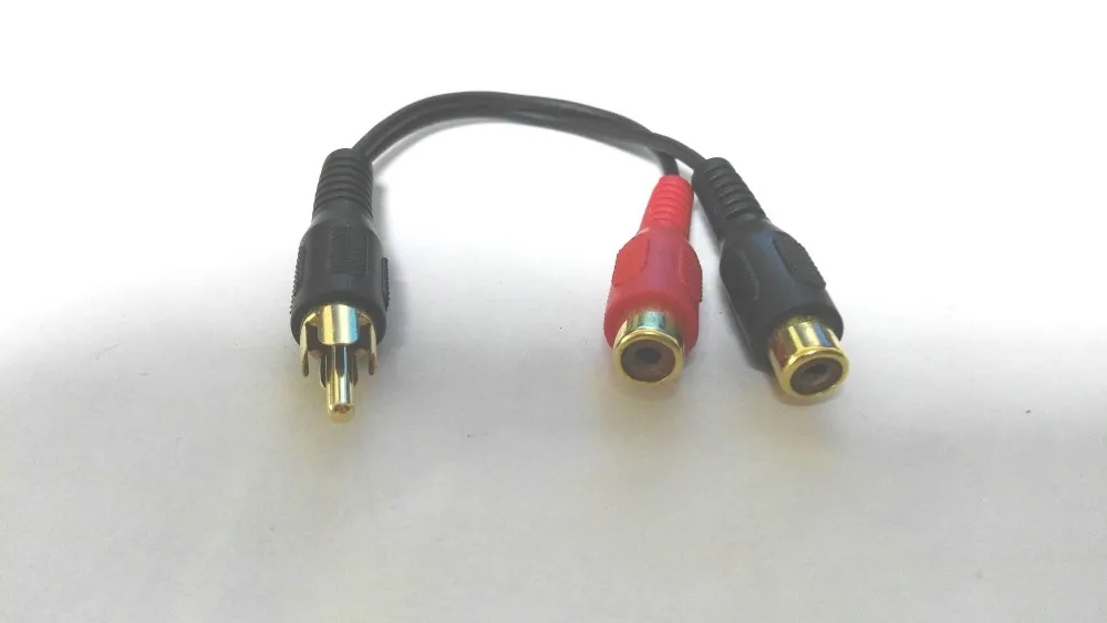 20 шт. RCA jack на 2 RCA гнездовой разъем сплиттер Аудио Видео AV Кабель-адаптер