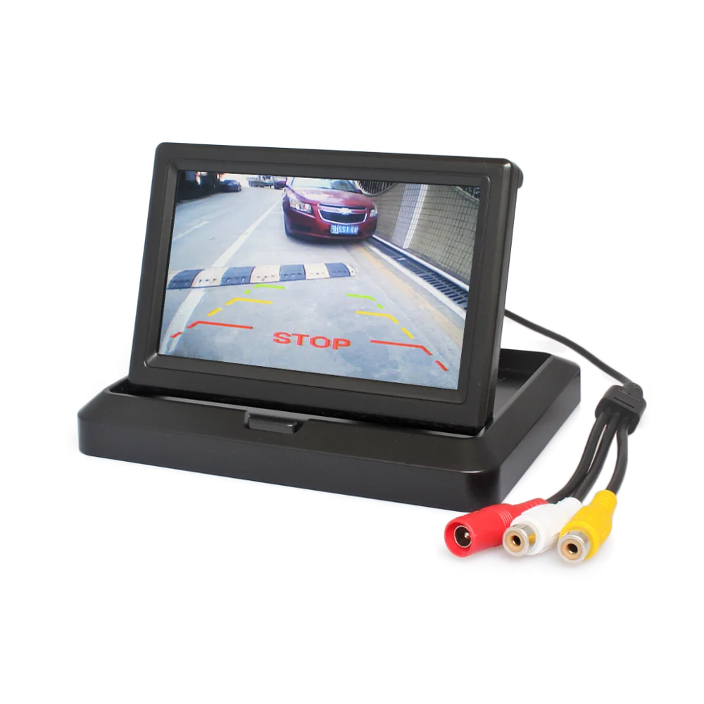 DIYKIT беспроводной " складной TFT ЖК-монитор автомобиля HD заднего вида резервная Автомобильная камера Видео парковочная система Комплект