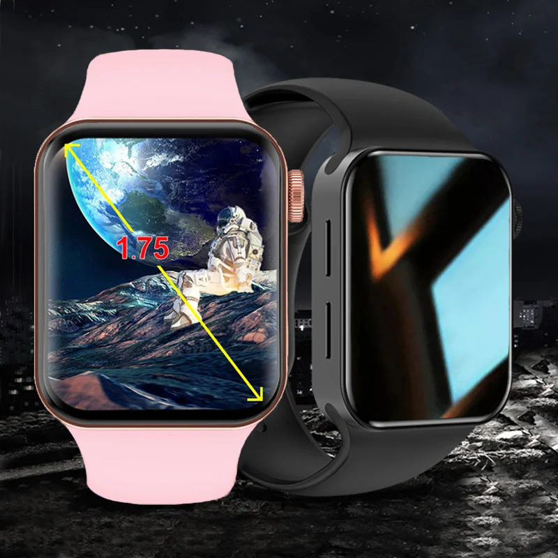 New Original IWO Smart Watch Men Women Body Temperature Fitness Tracker Dial Call 44 MM 1.75 Inch Square Screen Sport Smartwatch |