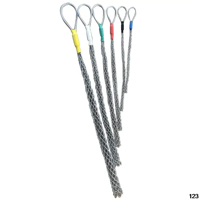 Cable Pulling Grip Heavy Duty Mesh Metal Galvanizing Flexible Eye Anti-rust