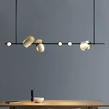 

Art Villa Model Room Designer Living Room Bedroom Long Chandelier Modern Personality Creative Hardware Restaurant LED Bulbs Iron