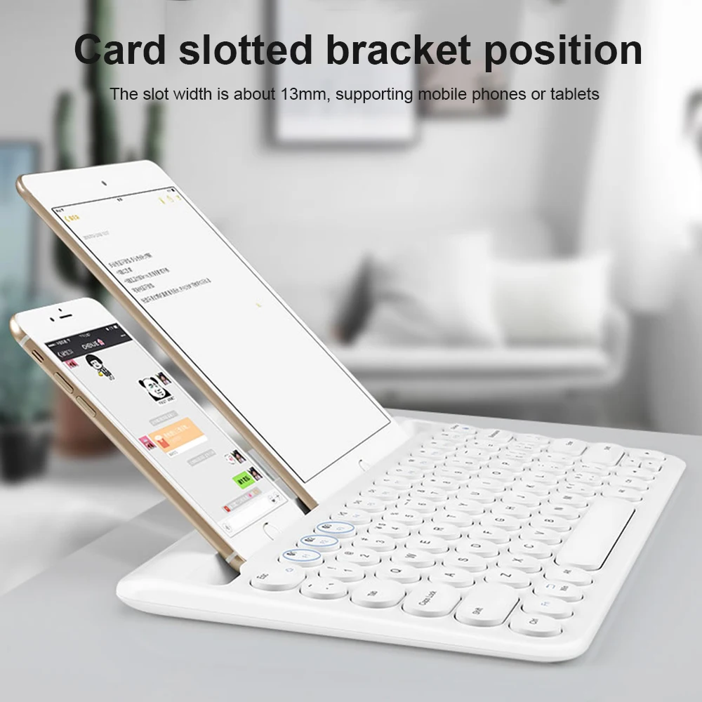 Портативная беспроводная Bluetooth клавиатура для iPad планшетов iPhone Macbook
