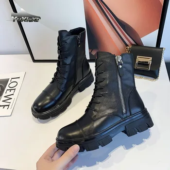 

Autumn winter women shoes leather Martin boots safety shoes cow suede women's boots casual boots Winter sneakers for women 6013