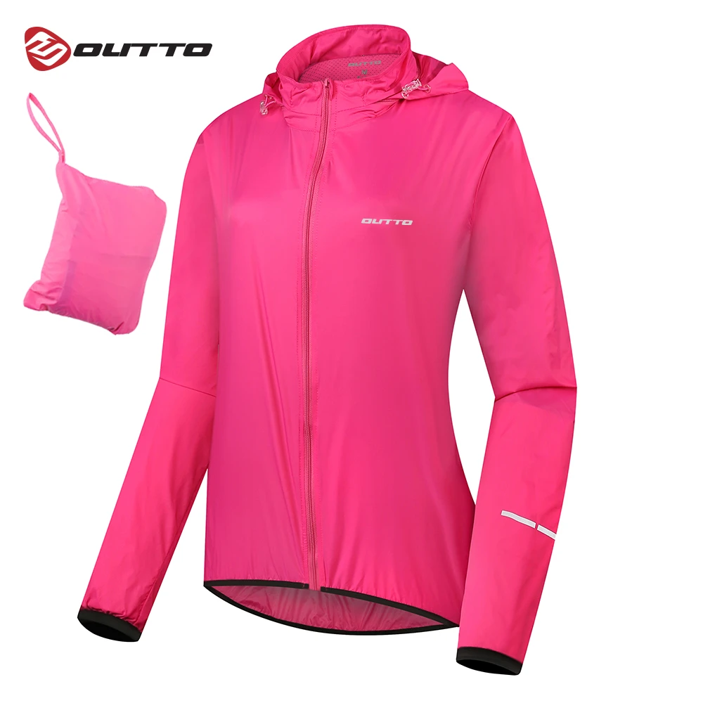 Outto Chaqueta ciclismo para mujer, chubasquero reflectante, rompevientos ligero y transpirable|Chaquetas de ciclismo| - AliExpress
