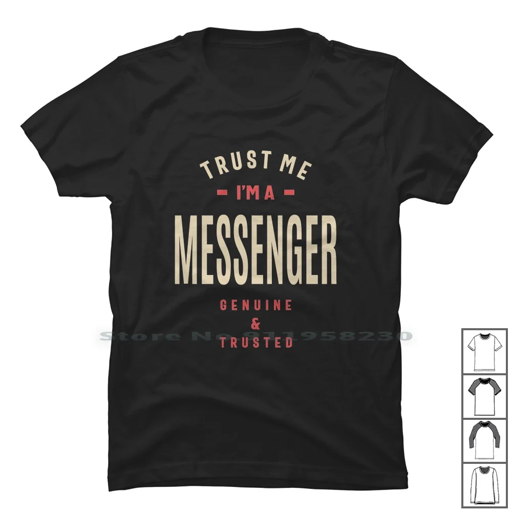 Messenger Work Work Title Gift T Shirt 100% Cotone Occupazione Messenger Title Essen Work Mess Job Gif Me