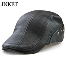JNKET осенне-зимний мужской берет из искусственной кожи, дышащая Кепка с дырками, водонепроницаемая ветрозащитная Кепка, Повседневная Кепка