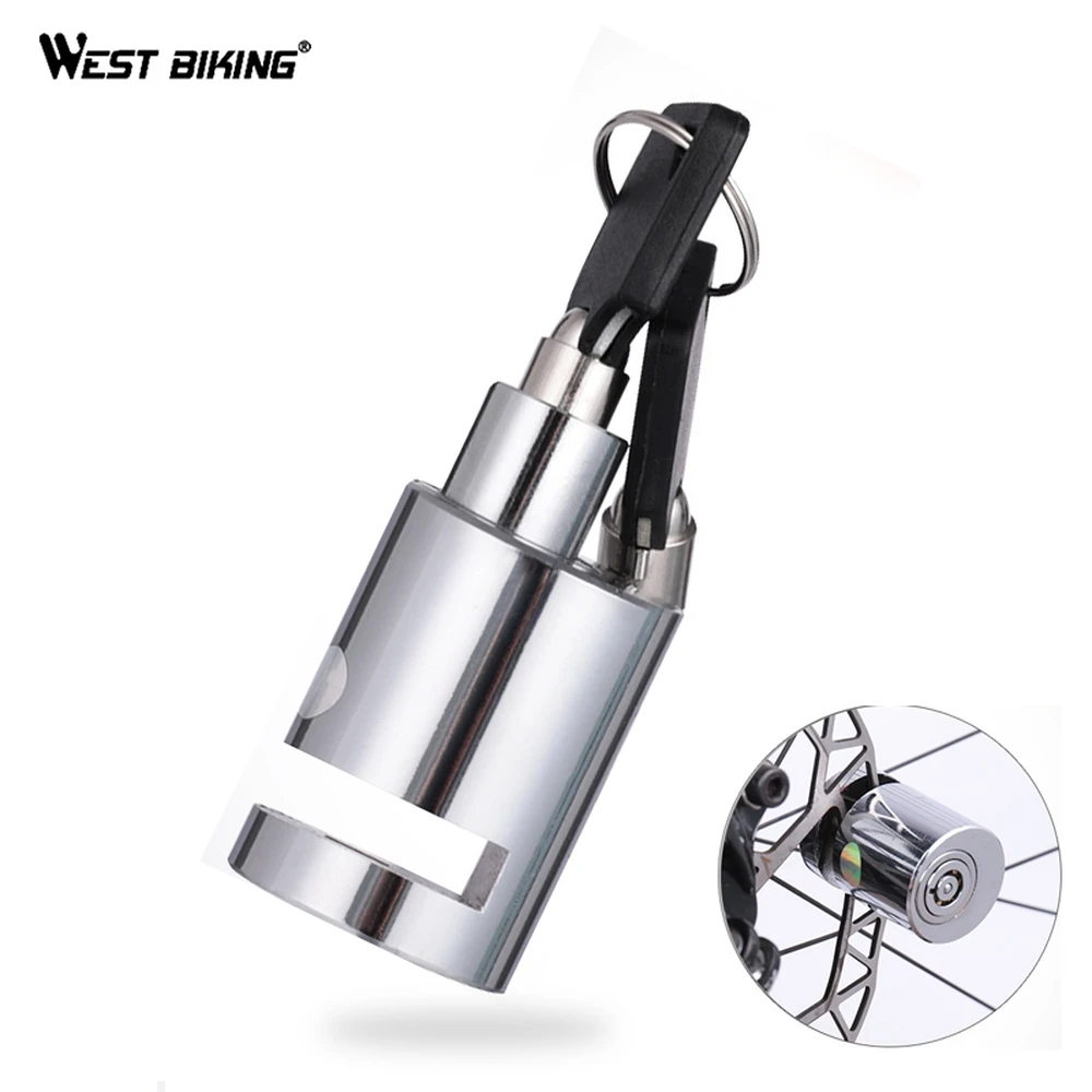 

WEST BIKING Bicycle Bike Lock Bike Brake Disc Lock Alloy Anti-Theft Strong Security Cycling Lock Bicycle Cycling Accessories