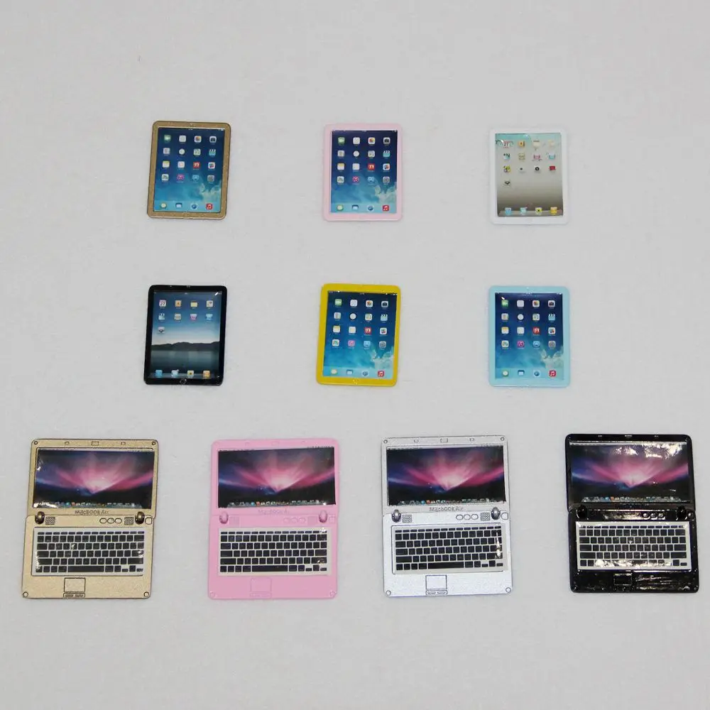 

1PCS Doll Toy Mini Laptop Computer DIY 1:12 Dollhouse Miniature Alloy Fashion Crafts Dollhouse Decoration Doll Accessories