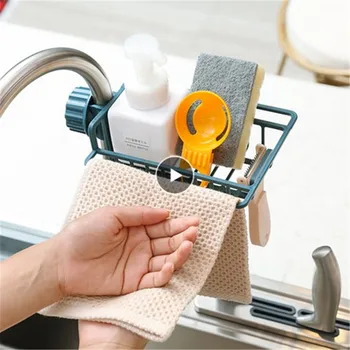 

1 Pc Drain Rack Kitchen Multi Purpose Clip Type Pool Rag Soap Storage Rack Sponge Rack Useful Sink Shelf Tool Dish Cloths Rack