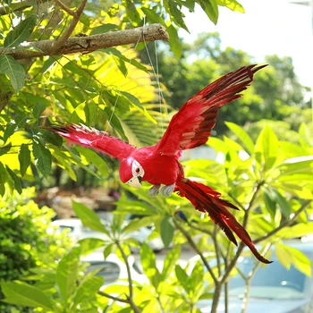 

Lifelike Simulation Parrot Model Artificial Bird Garden Lawn Figurine Ornament Wedding Garden Decoration Ornament
