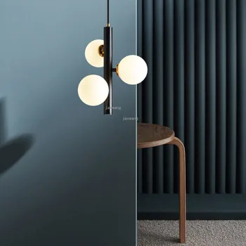 

Modern LED Glass Pendant Light Black/White LOFT Hanging Lamp Living Room Pendant Suspension Luminaire Lighting Kitchen Fixtures