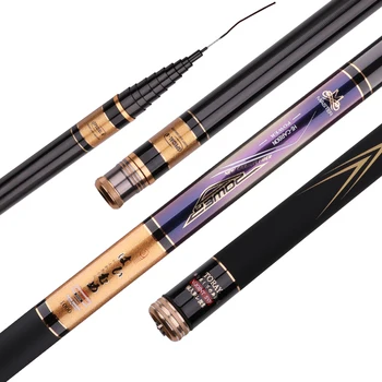 

4.5m-12m Carp Feeder Fishing Rod Power Hand Pole Carbon Wedkarstwo Olta Spinning Peche Super Hard Long Section Rod Vara De Pesca