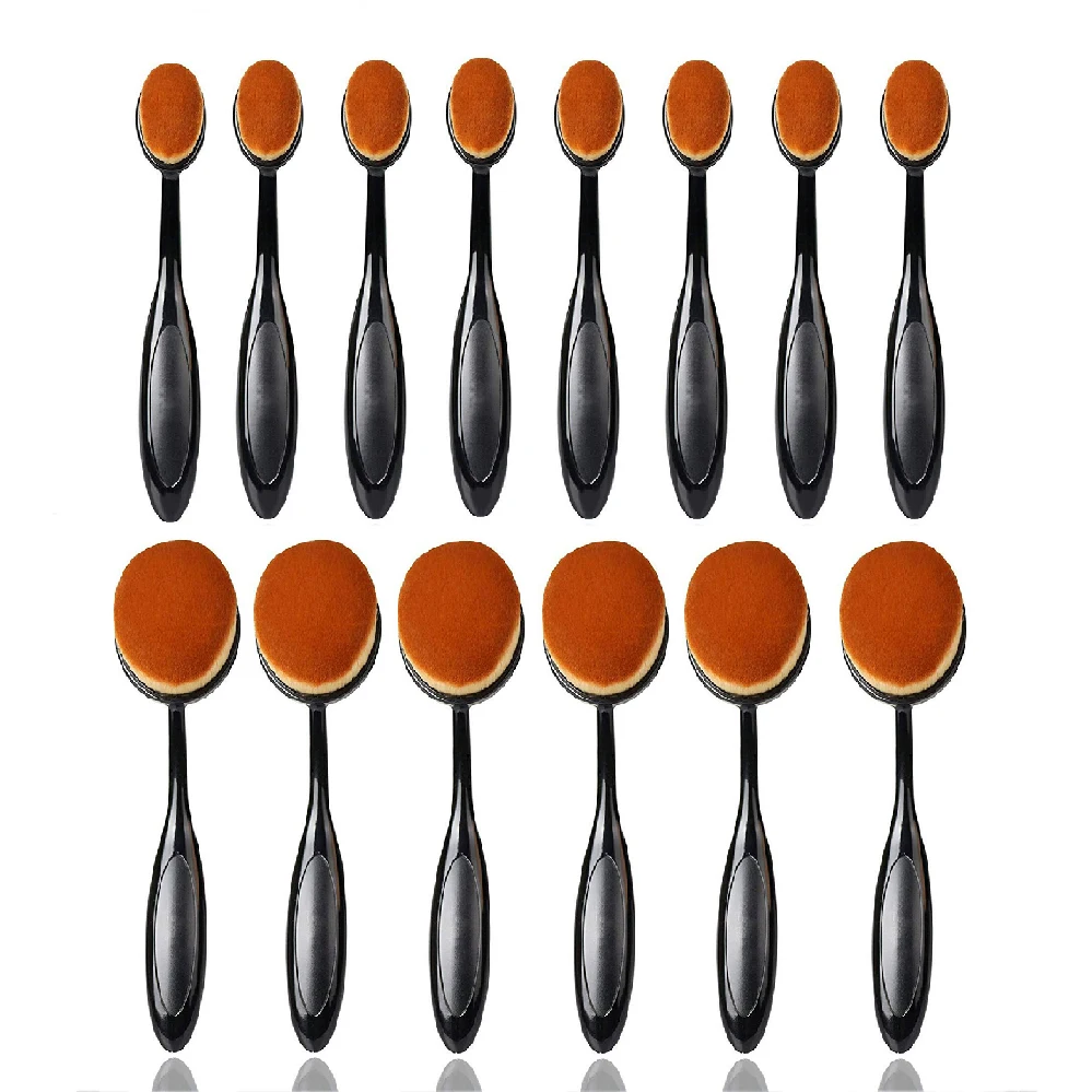Makeup Brushes Set Toothbrush Oval Hexagonal Nylon Hair Cosmetic Foundation Covering Blush Blending Brush Tools | Красота и здоровье