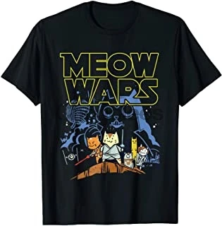 Meow Wars подарки для кошек любимых на тему футболка |