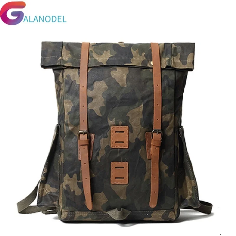 

Capacity Multi-function Outdoor Backpack Large M321 Mountaineering Bag Waxed Waterproof Camping Hiking Lee Shoulder Backpack New