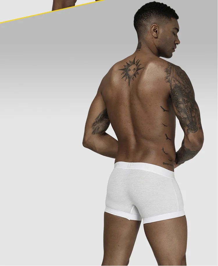 Men's Cotton Boxer Underwear Adjustable Ring Sexy Buttock Lifting Sheath U Convex Boxers Low-Rise Sports Underwear