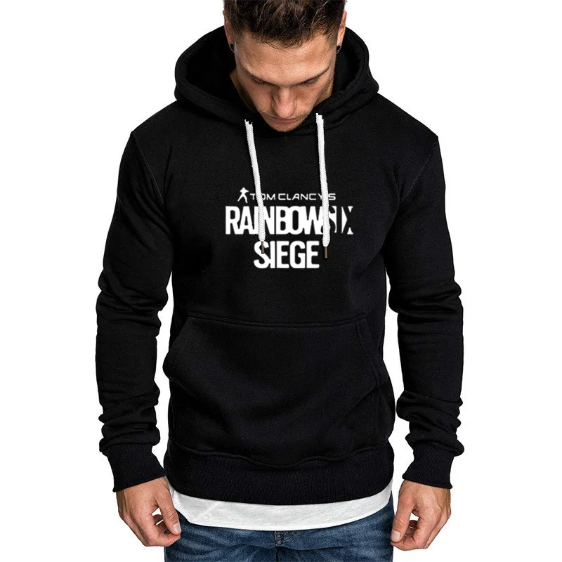 Rainbow six siege Hoodie Men Autumn Winter harajuku hoody Fleece sweatshirt hiphop tracksuit New Fashion Mens Hooded Sweatshirts