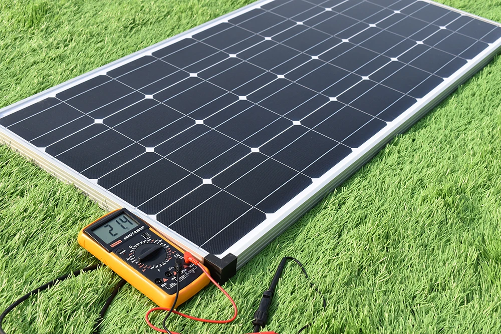Panneau Solaire 100w En Verre Solide, Panneaux De Température, Cellule