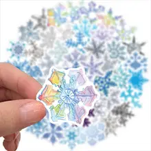 

kawaii Stationery Stickers Christmas Decoration Glass Snowflake Pattern Stickers Water Cup Skateboard Laptop Graffiti Sticker