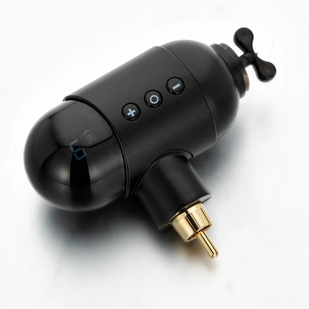 Black RCA Connector Новое поступление мини 1650 мА/ч, Беспроводной RCA/коннектор питания постоянного тока Батарея с светодиодный Дисплей для татуировки поворотные ручки машины питания TPS26 - Цвет: Black RCA Connector