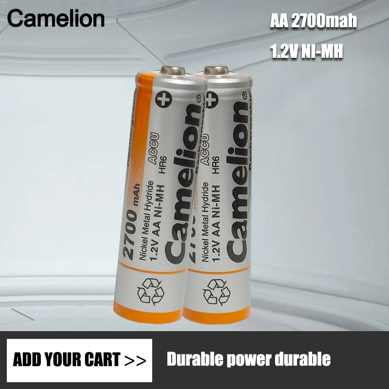 Camelion AA Battery 1.2V Ni MH AA Rechargeable Batteries 2700MAH 2A For