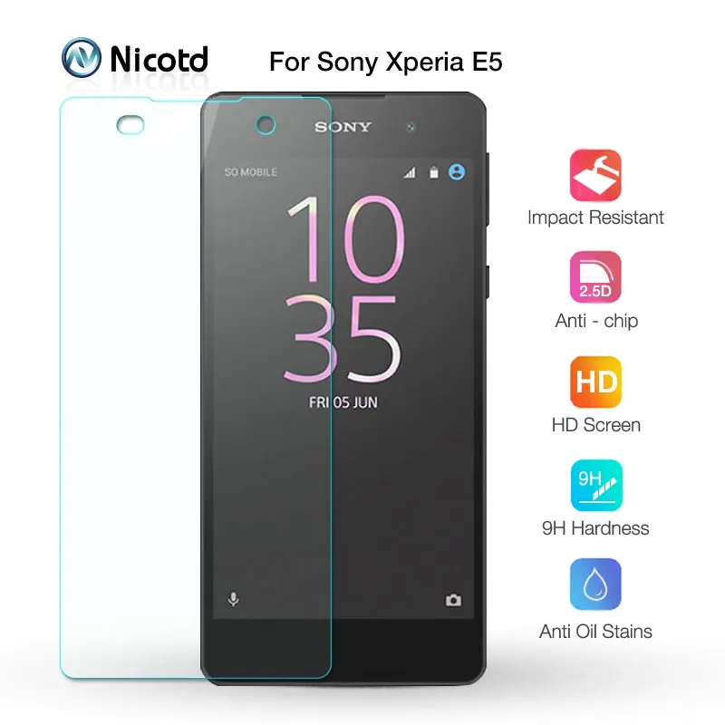 Закаленное стекло 2 5 HD для sony Xperia E5 защита экрана никотд закаленное Оригинальная