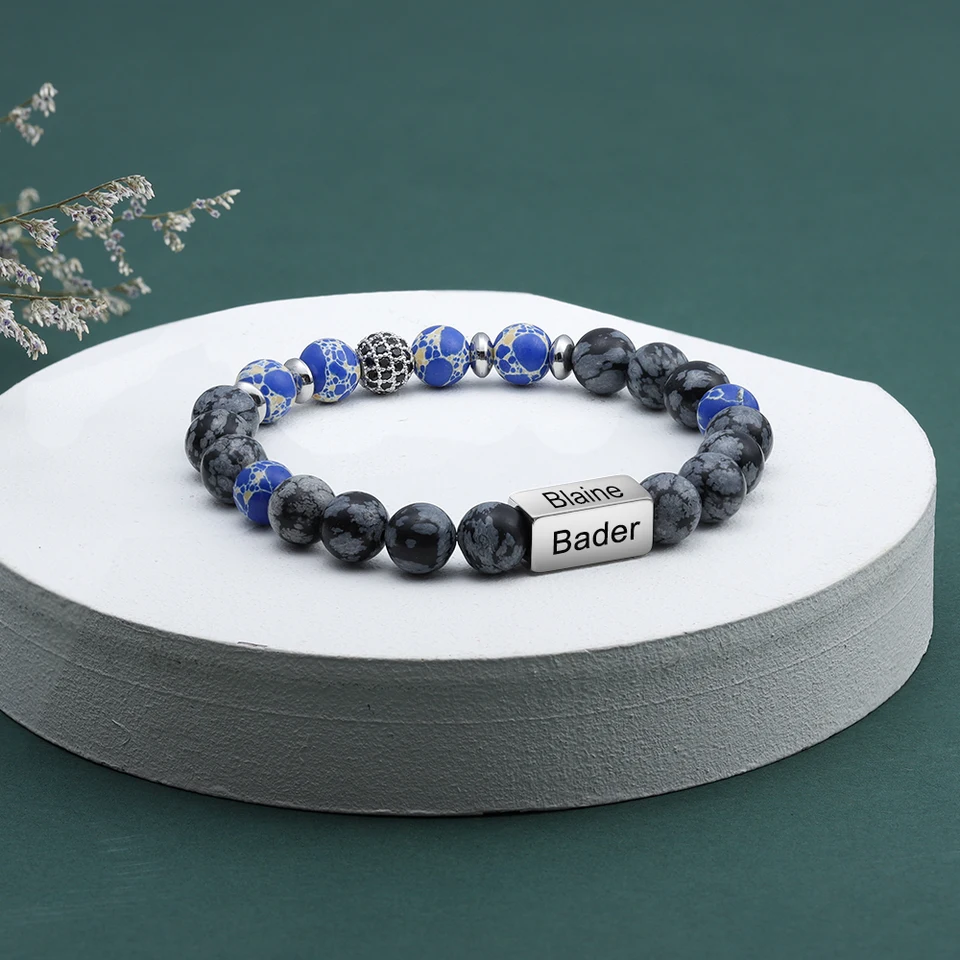 Personalized Stainless Steel Bracelet For Men - Custom Photo & Name Engraved, Adjustable Link Bracelet Gift - View #10