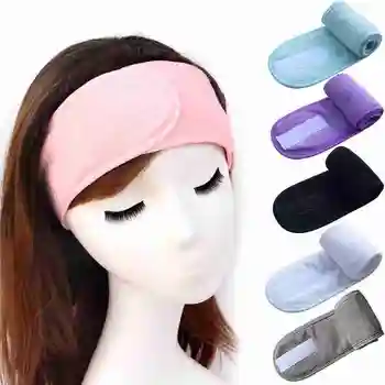 

6 Colors Wrap Turban Face Wash Adjustable Yoga Women Toweling Bath Hairband Makeup Headbands SPA Salon Accessories