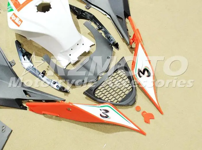 Мотоцикл впрыска ABS Полный обтекатели комплект подходит для Aprilia RS4 50 125 2012 2013 12 13 14 15 тела набор номер 3