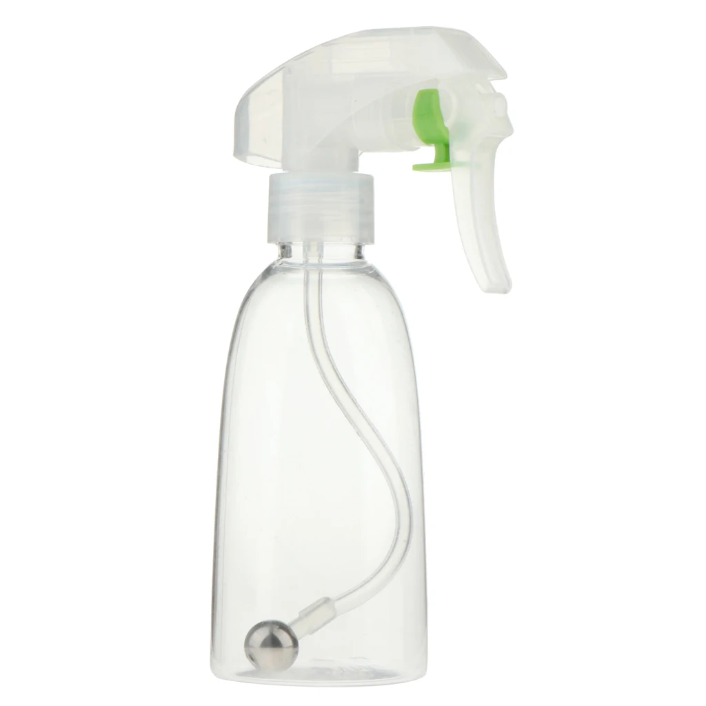 200ML Professional Spray Bottle Hair Salon Comestic Lotion Water Plants Flowers Sprayer, Steel Ball Inside, Black/Clear