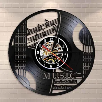 

Music It's Not What I Do, It's Who I Am Musical Quote Rock n Roll Home Decor Guitar Wall Clock Vintage Vinyl Record Wall Clock