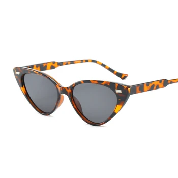 

Vintage Black Sunglasses Women Cat Eye Sun Glasses For Women Color Lens Mirror Lady Sunglass Female Fashion Brand Design Oculos