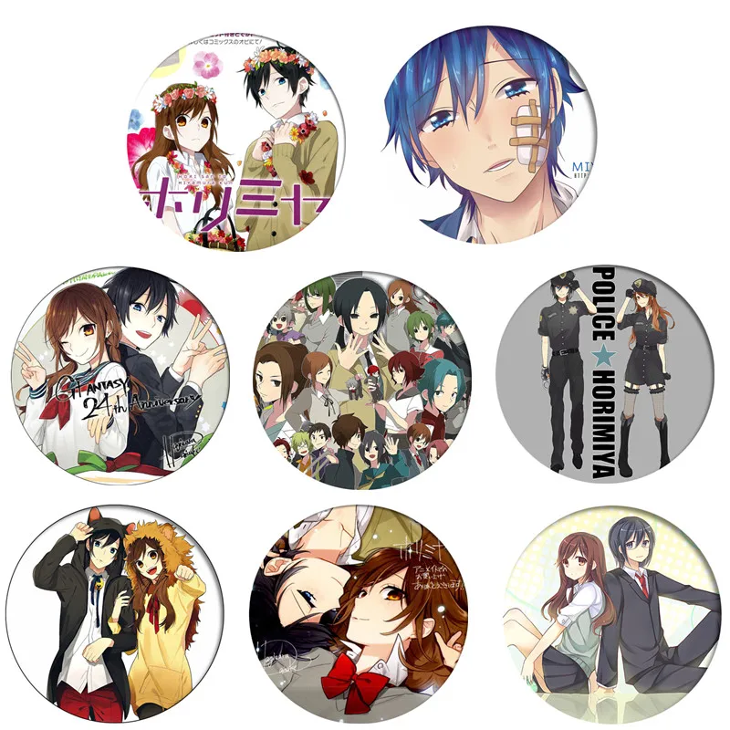 9pcs Anime Horimiya Hori Kyouko Miyamura Izumi Pin Bedge Badge