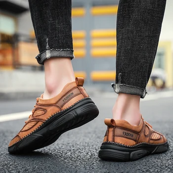 

man sapatos sneakers genuine leather fashion casual hombre Moccasins zapatos de cuero breathable shoes-for-men sapato para mens