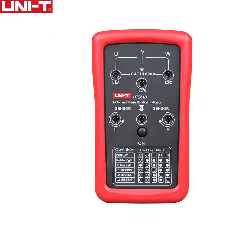 

UNI-T UT261B Phase Sequence and Motor Rotation Indicatiors Phase Sequence Missing Phase Motor Rotation