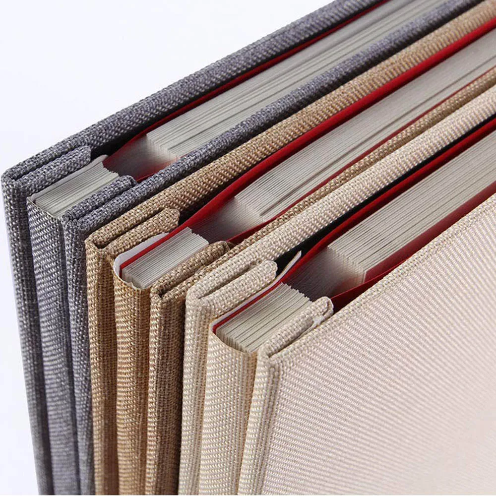 Self Adhesive Photo Album Magnetic Scrapbook Album Linen Art DIY 40Pages Linen Hardcover Wedding Baby Family Travel Gift photo album