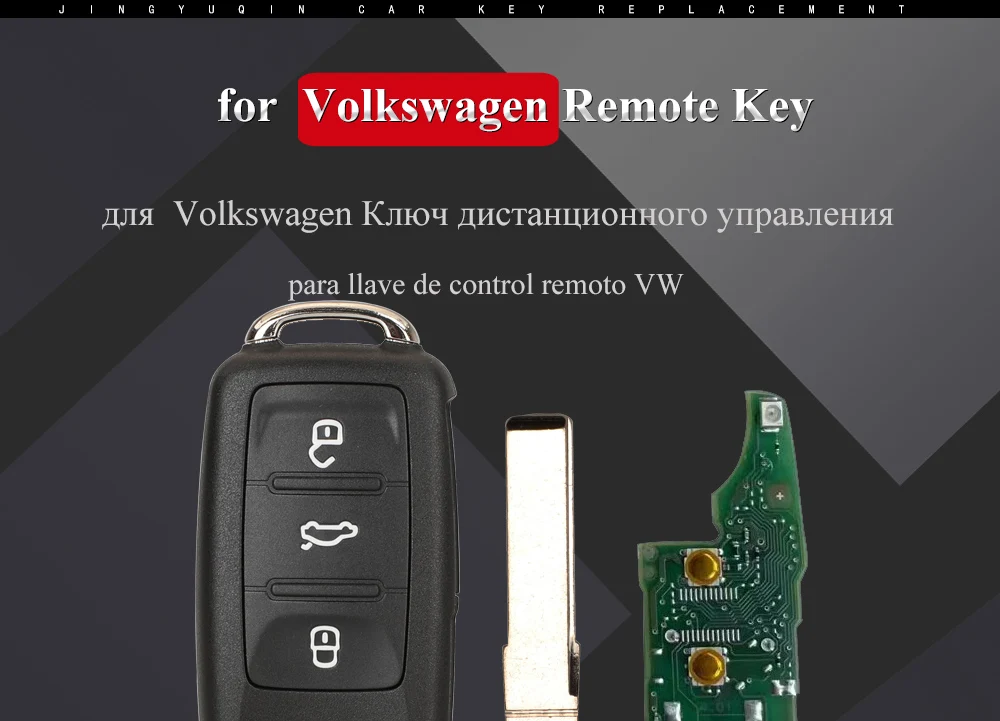 Keyforkess OEM 434Mhz ID48 chiave di vibrazione a distanza OEM per VW Volkswagen Beetle Caddy Eos Golf Jetta Polo Scirocco Tiguan Touran - H938db1c4e862474a9a588037e6fe5086k