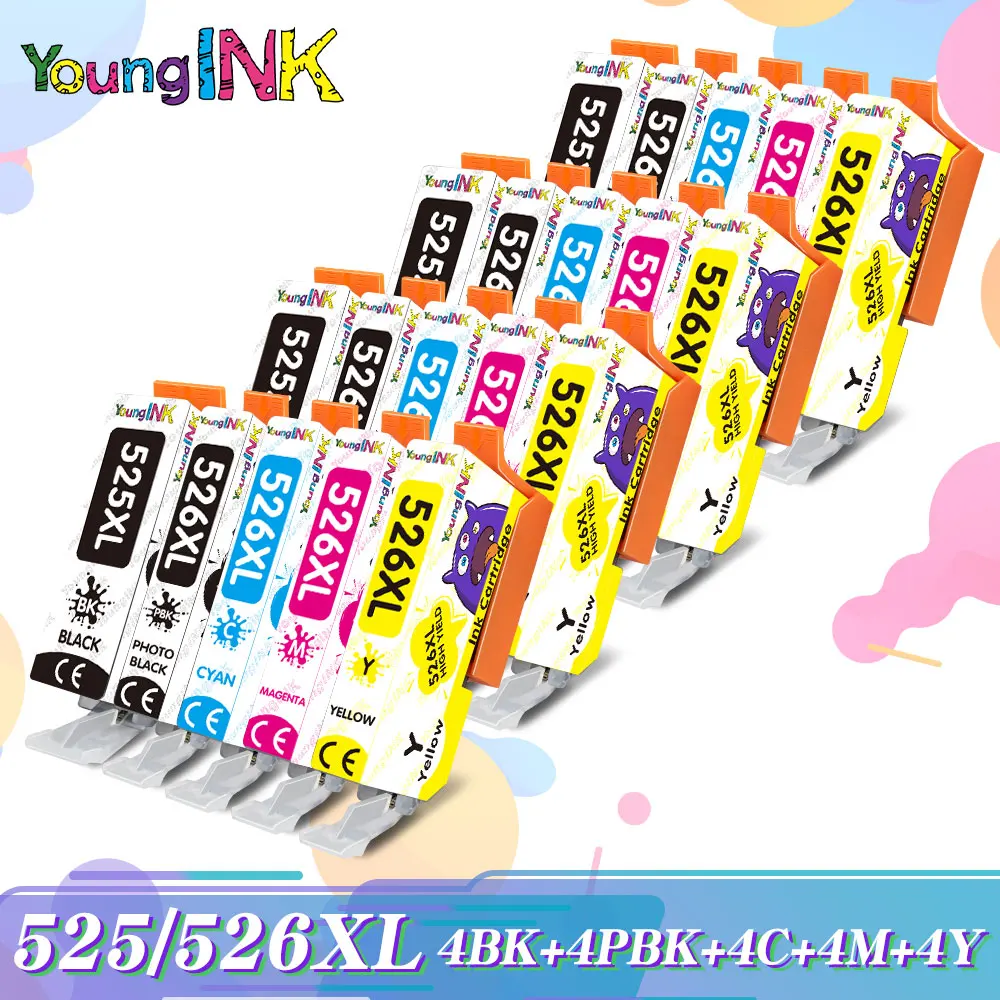 

Совместимые чернильные картриджи YOUGNINK PGI525 PGI 525 для Canon Pixma