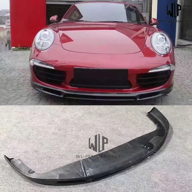 

911 991.1 991.2 High quality Carbon fiber Front bumper splitter Lip For Porsche 911 Carrera 991 GT3 V style Car styling 12-15