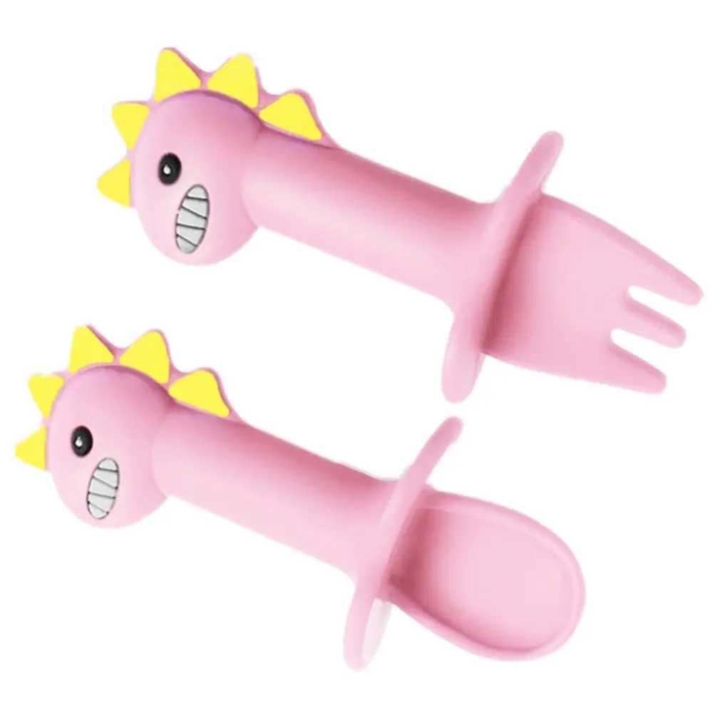 

Creative Baby Dinner Tableware Set Spoon Fork Kid Baby Training Cutlery Set Family Camping Kitchen Accessories