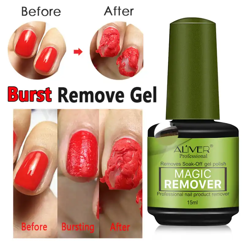 ALIVER Magic Nail Polish Remover Professional Removes Soak Off Gel