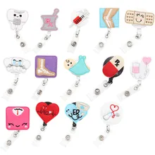 

Medical Care Cute CartoonTooth Badge Scroll Clip Doctor Students ID Card Nurse Retractable Kawaii Indexes Office Supplies