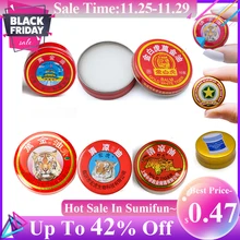 Creme tigre vermelho 10 tipos, bálsamo para alívio da dor, pomada fria para curativo contra dor, dor de cabeça, tonturas, massagem muscular, óleo essencial de ervas, gesso médico